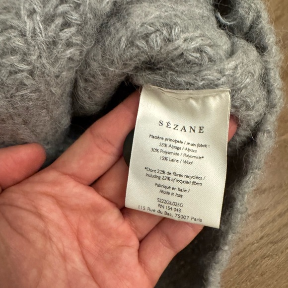 Sezane Emile Cardigan in Grey - Picture 6 of 6